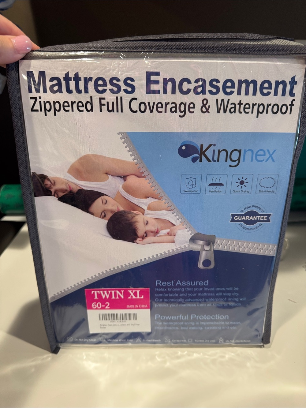 Twin XL Zippered Waterproof Mattress Protector